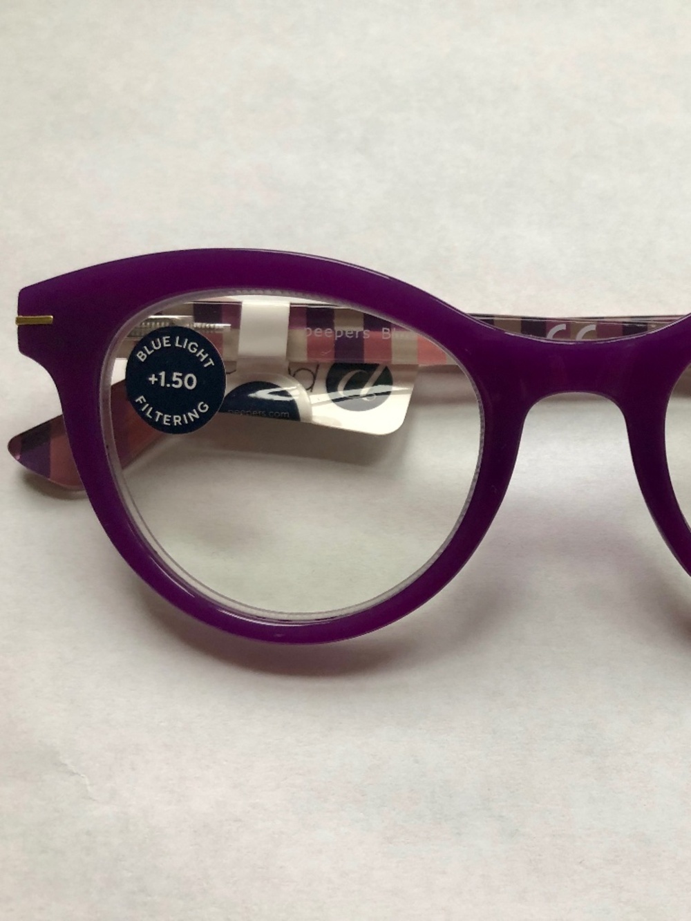 NEW Daphne Purple Coral PEEPERS BLUE LIGHT FILTERING Readers +1.50